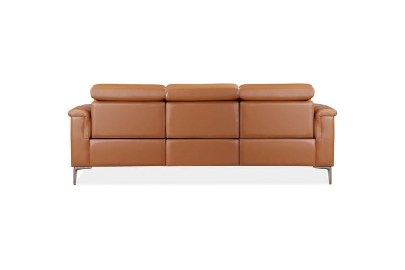 Reclinersoffa utan hörn Loft24 3-sitssoffa Lund Cognac Brun,Grå - Möbler - Soffa - 3 sits soffa