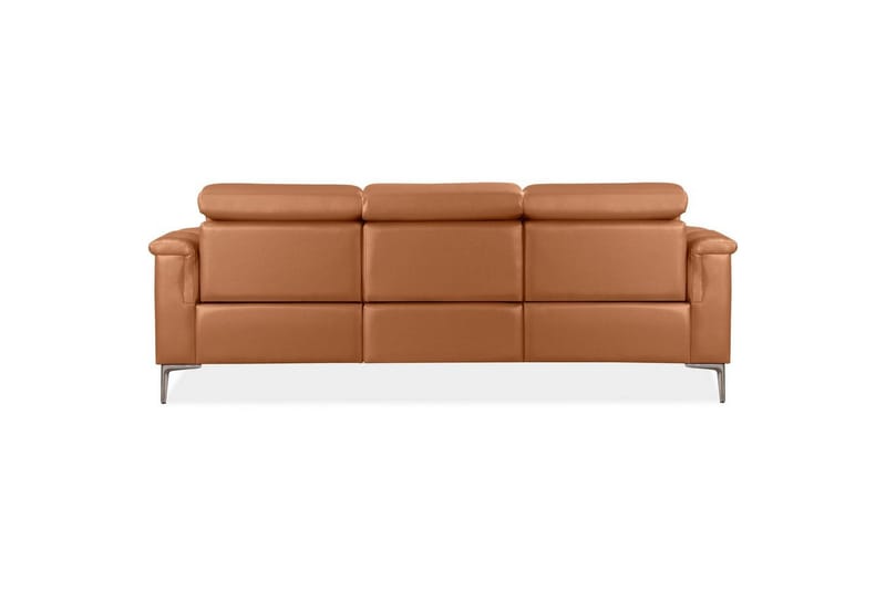 Reclinersoffa utan hörn Loft24 3-sitssoffa Lund Cognac Chocolate Brown,Grå - Möbler - Soffa - 3 sits soffa