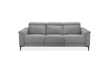 Reclinersoffa utan hörn Loft24 3-sitssoffa Lund Cognac Ljusgrå - Möbler - Soffa - 3 sits soffa