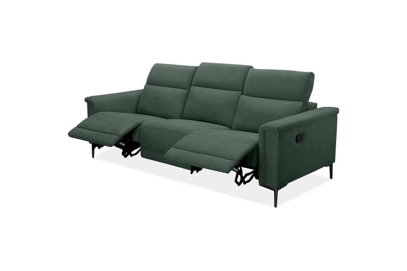Reclinersoffa utan hörn Loft24 3-sitssoffa Lund Dark Green - Möbler - Soffa - 3 sits soffa