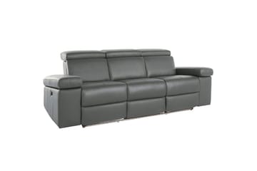 Reclinersoffa utan hörn Loft24 3-sitssoffa Rayland Grå