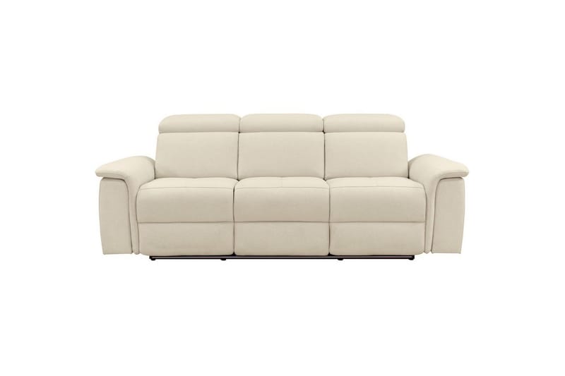 Reclinersoffa utan hörn Loft24 3-sitssoffa Rayland Vit - Möbler - Soffa - 3 sits soffa