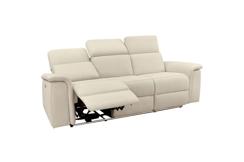 Reclinersoffa utan hörn Loft24 3-sitssoffa Rayland Vit - Möbler - Soffa - 3 sits soffa