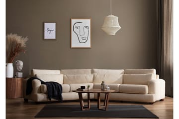 Relento Svängd Soffa 4-sits - Beige - Möbler - Soffa - 4 sits soffa