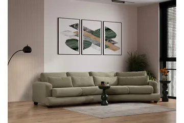Relento Svängd Soffa 4-sits - Grön - Möbler - Soffa - 4 sits soffa