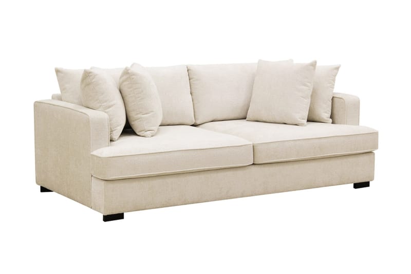 Rossita 3-sits Djup Soffa i Chenille - Beige - Möbler - Soffa - 3 sits soffa