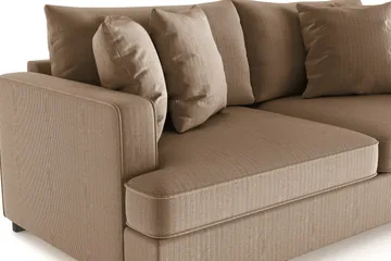 Rossita 3-sits Djup Soffa i Manchester - Brun - Möbler - Soffa - 3 sits soffa