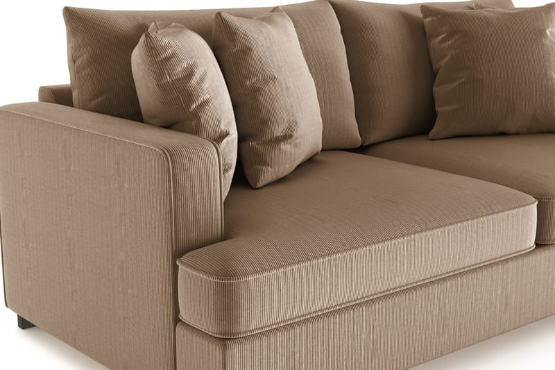 Rossita 3-sits Djup Soffa i Manchester - Brun - Möbler - Soffa - 3 sits soffa