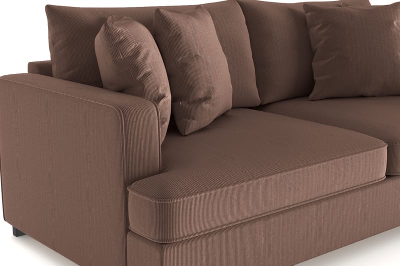 Rossita 3-sits Djup Soffa i Manchester - Brun - Möbler - Soffa - 3 sits soffa