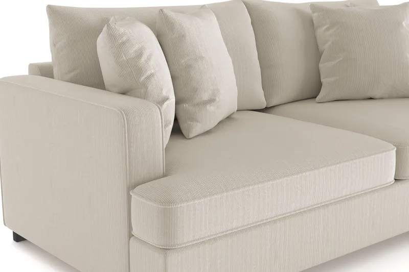 Rossita 3-sits Djup Soffa i Manchester - Greige - Möbler - Soffa - 3 sits soffa