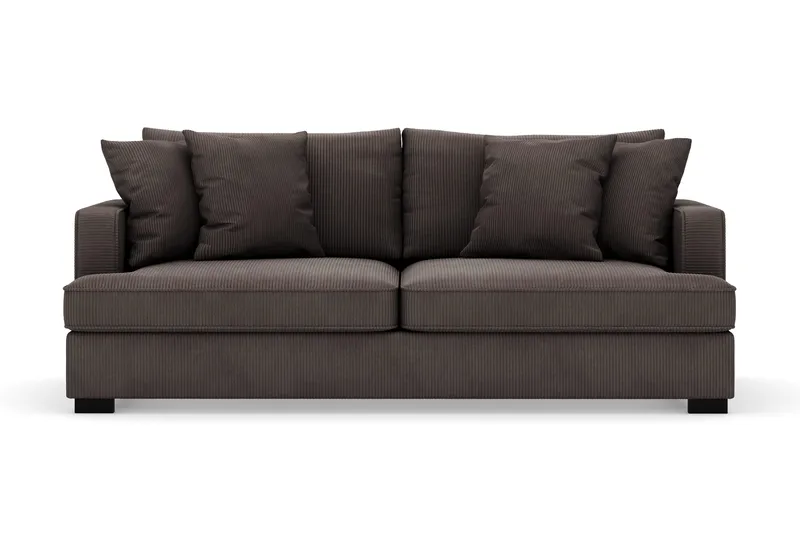 Rossita 3-sits Djup Soffa i Manchester, Mörkgrå