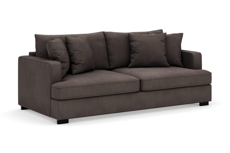 Rossita 3-sits Djup Soffa i Manchester - Mörkgrå - Möbler - Soffa - Sammetssoffa