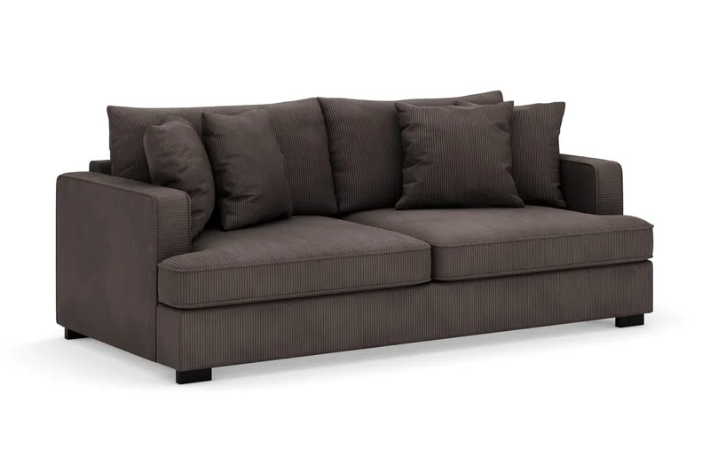 Rossita 3-sits Djup Soffa i Manchester - Mörkgrå - Möbler - Soffa - Sammetssoffa