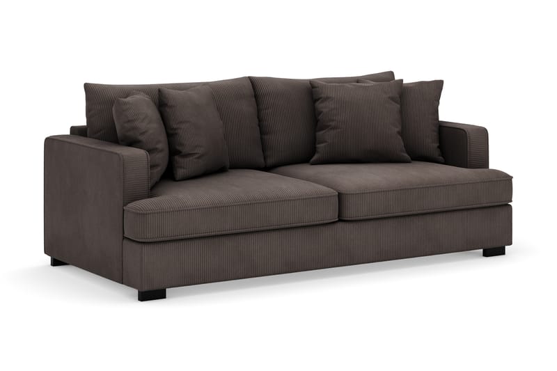 Rossita 3-sits Djup Soffa i Manchester - Mörkgrå - Möbler - Soffa - Sammetssoffa