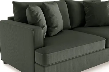 Rossita 3-sits Djup Soffa i Manchester - Mörkgrön - Möbler - Soffa - 3 sits soffa