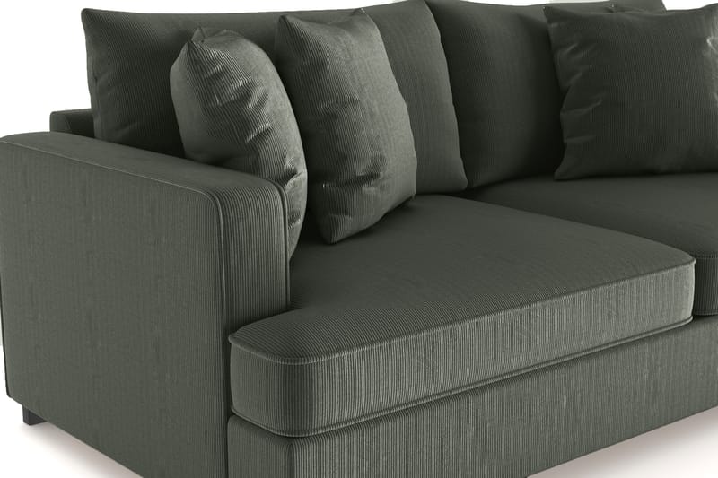 Rossita 3-sits Djup Soffa i Manchester - Mörkgrön - Möbler - Soffa - 3 sits soffa