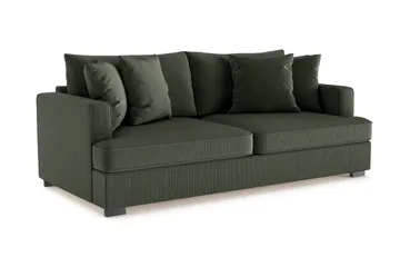 Rossita 3-sits Djup Soffa i Manchester - Mörkgrön - Möbler - Soffa - 3 sits soffa