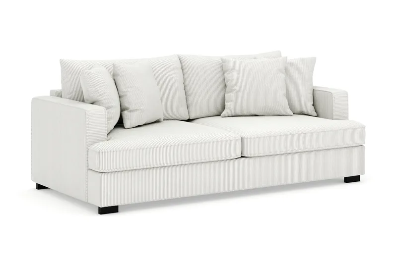 Rossita 3-sits Djup Soffa i Manchester - Offwhite - Möbler - Soffa - Sammetssoffa