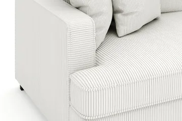 Rossita 3-sits Djup Soffa i Manchester - Offwhite - Möbler - Soffa - Sammetssoffa