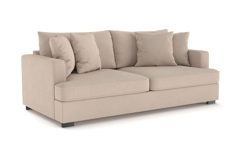 Rossita 3-sits Djup Soffa i Tyg - Beige - Möbler - Soffa - 3 sits soffa