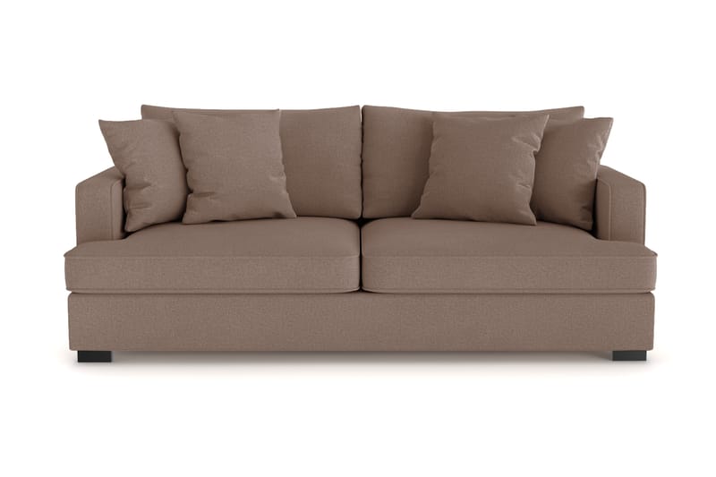 Rossita 3-sits Djup Soffa i Tyg - Brun - Möbler - Soffa - 3 sits soffa