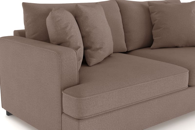 Rossita 3-sits Djup Soffa i Tyg - Brun - Möbler - Soffa - 3 sits soffa