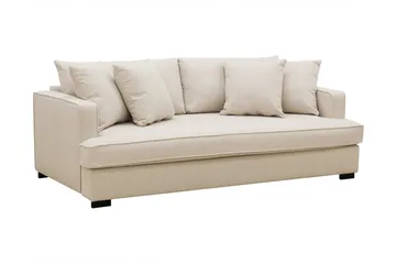 Rossita 3-sits Djup Soffa med Hel dyna i Bouclé - Beige - Möbler - Soffa - 3 sits soffa