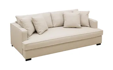 Rossita 3-sits Djup Soffa med Hel dyna i Bouclé - Beige - Möbler - Soffa - 3 sits soffa