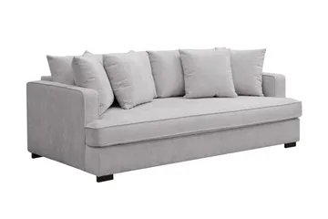 Rossita 3-sits Djup Soffa med hel dyna i Chenille - Grå - Möbler - Soffa - 3 sits soffa