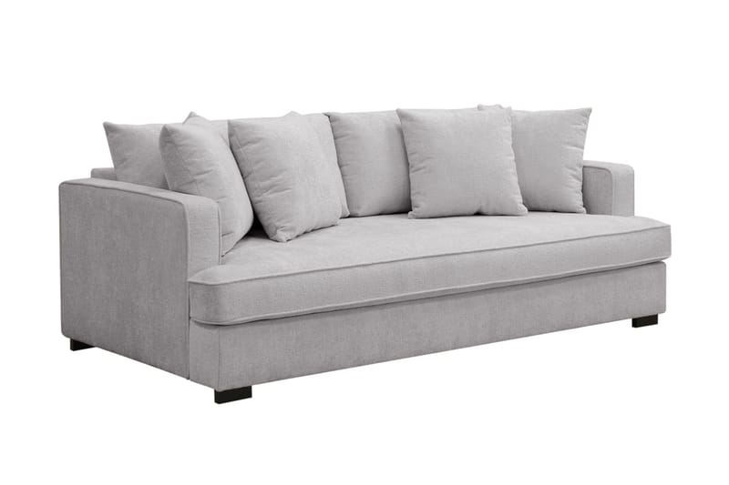 Rossita 3-sits Djup Soffa med hel dyna i Chenille - Grå - Möbler - Soffa - 3 sits soffa