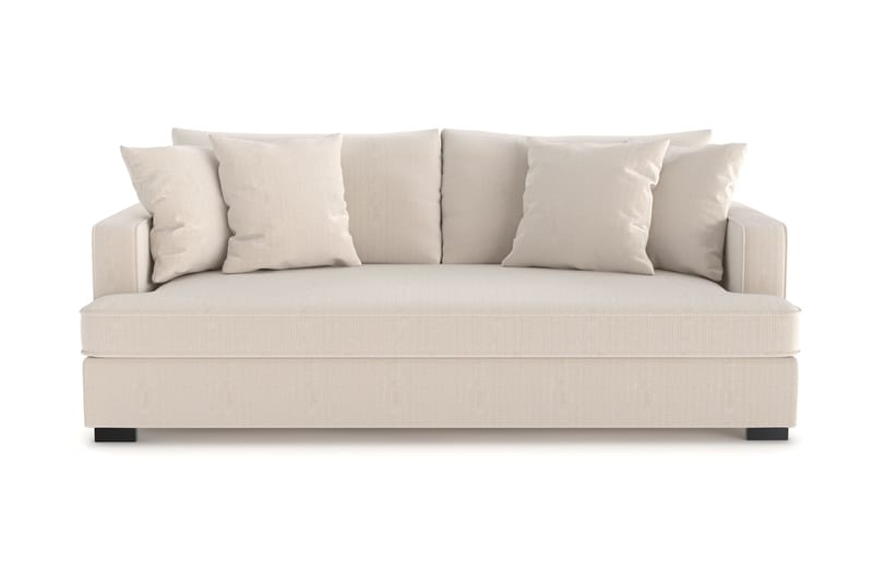 Rossita 3-sits Djup Soffa med hel dyna i Manchester - Beige - Möbler - Soffa - 3 sits soffa