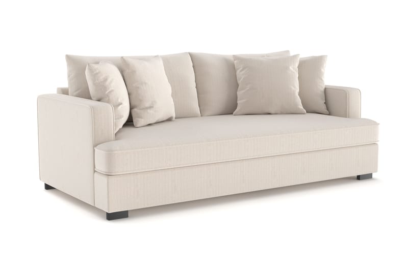 Rossita 3-sits Djup Soffa med hel dyna i Manchester - Beige - Möbler - Soffa - 3 sits soffa