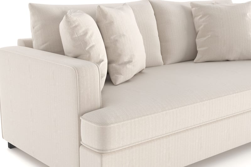 Rossita 3-sits Djup Soffa med hel dyna i Manchester - Beige - Möbler - Soffa - 3 sits soffa