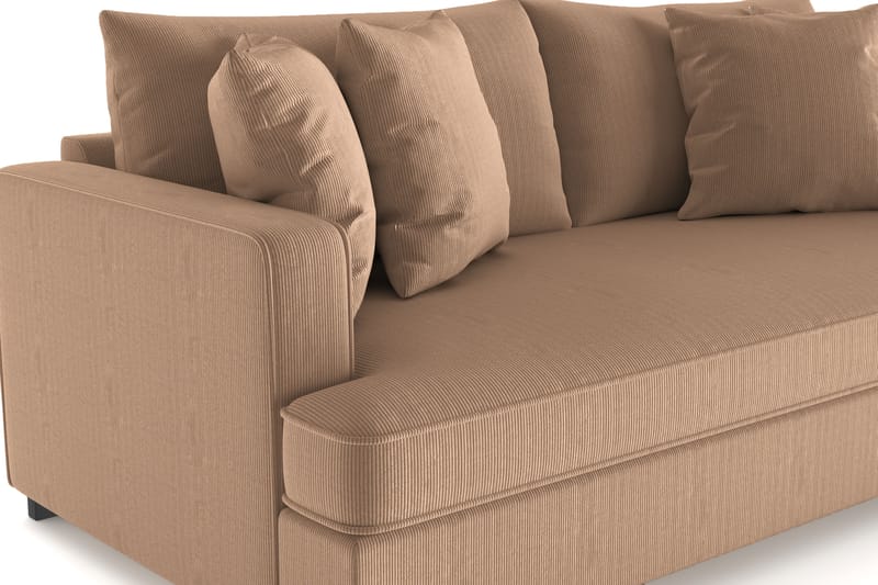 Rossita 3-sits Djup Soffa med hel dyna i Manchester - Brun - Möbler - Soffa - 3 sits soffa