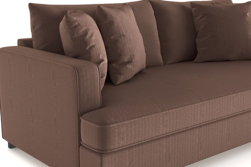 Rossita 3-sits Djup Soffa med hel dyna i Manchester - Brun - Möbler - Soffa - 3 sits soffa