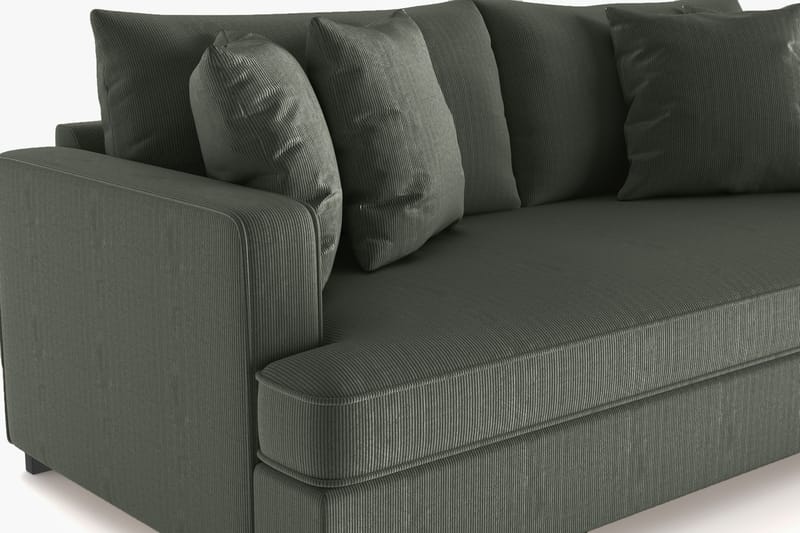 Rossita 3-sits Djup Soffa med hel dyna i Manchester - Mörkgrön - Möbler - Soffa - 3 sits soffa