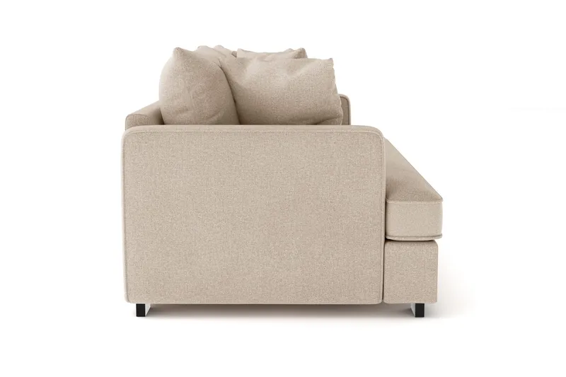 Rossita 3-sits Djup Soffa med hel dyna i Tyg - Beige - Möbler - Soffa - 3 sits soffa