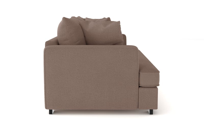 Rossita 3-sits Djup Soffa med hel dyna i Tyg - Brun - Möbler - Soffa - 3 sits soffa