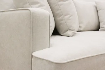 Rossita 3-sits Djup Tygsoffa med hel dyna - Beige - Möbler - Soffa - 3 sits soffa