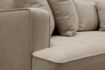 Rossita 3-sits Djup Tygsoffa med hel dyna - Brun - Möbler - Soffa - 3 sits soffa