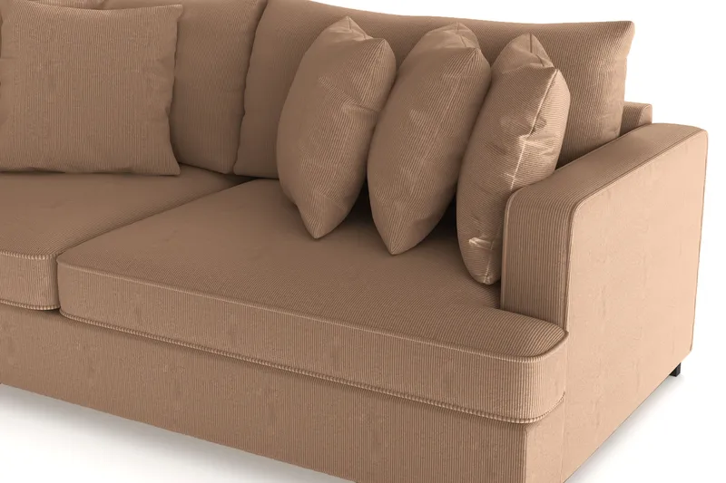 Rossita 4-sits Djup Soffa i Manchester - Brun - Möbler - Soffa - 4 sits soffa