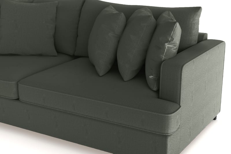 Rossita 4-sits Djup Soffa i Manchester - Mörkgrön - Möbler - Soffa - 4 sits soffa