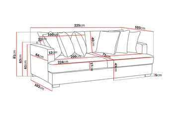 Rossita 4-sits Djup Soffa i Manchester - Offwhite - Möbler - Soffa - Sammetssoffa