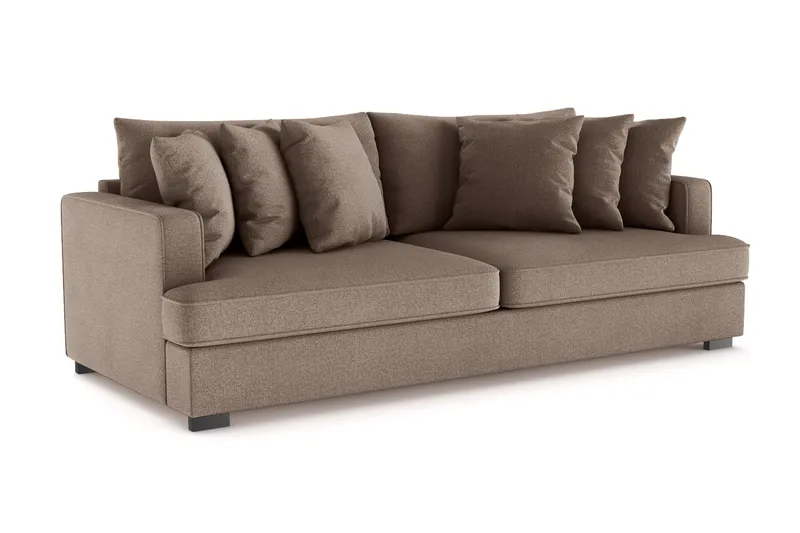 Rossita 4-sits Djup Soffa i Tyg - Brun - Möbler - Soffa - 4 sits soffa