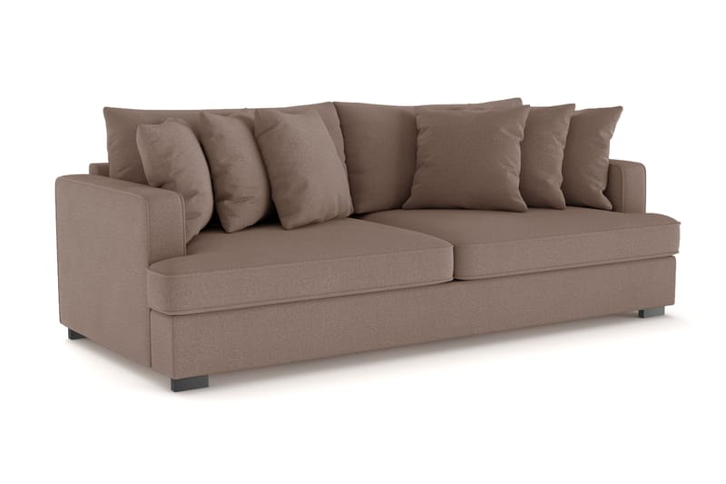Rossita 4-sits Djup Soffa i Tyg - Brun - Möbler - Soffa - 4 sits soffa