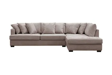 Rossita 4-sits Högervänd L-formad Djup Schäslongsoffa i Chenille