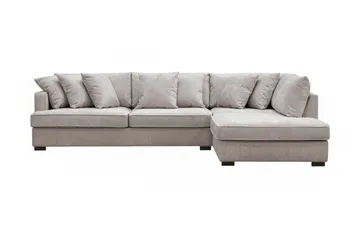 Rossita 4-sits Högervänd L-formad Djup Schäslongsoffa i Chenille