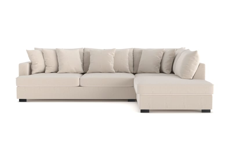 Rossita 4-sits Högervänd L-formad Djup Schäslongsoffa i Manchester - Beige - Möbler - Soffa - Divansoffor & schäslongsoffa