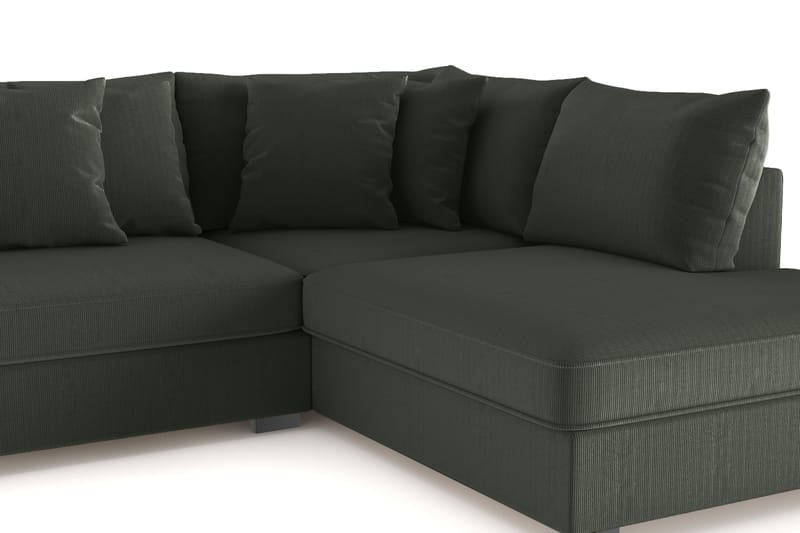 Rossita 4-sits Högervänd L-formad Djup Schäslongsoffa i Manchester - Mörkgrön - Möbler - Soffa - Divansoffor & schäslongsoffa