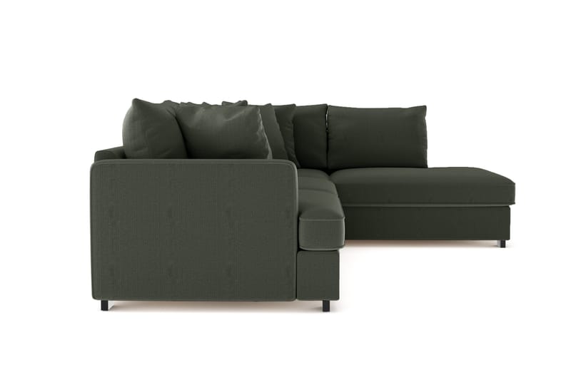 Rossita 4-sits Högervänd L-formad Djup Schäslongsoffa i Manchester - Mörkgrön - Möbler - Soffa - Divansoffor & schäslongsoffa